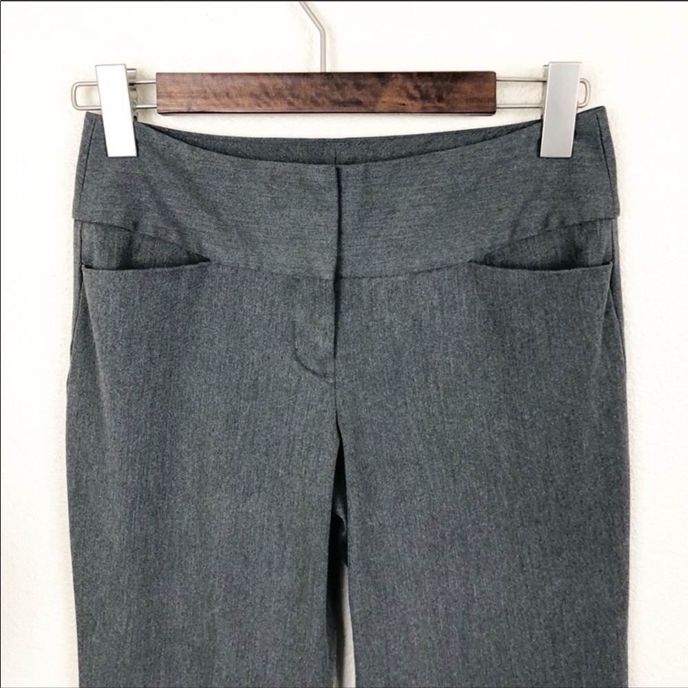 Express stretch wide waistband Flare editors pants